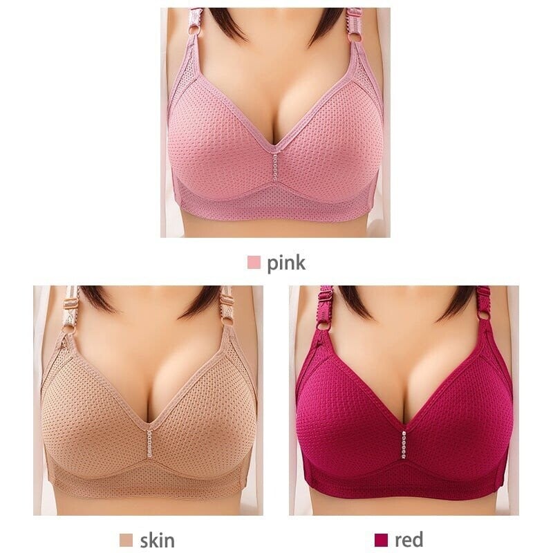 🔥Plus Size Bra Women Underwear Wire Free Comfort Soft Breathable🔥