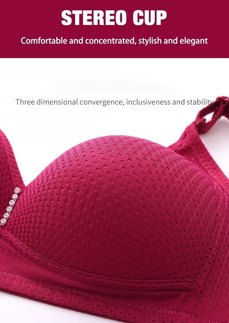 🔥Plus Size Bra Women Underwear Wire Free Comfort Soft Breathable🔥