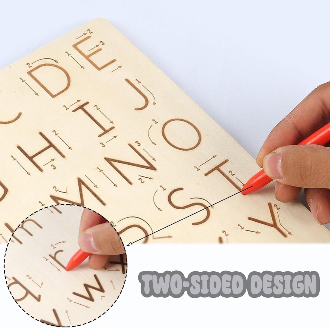 Wood Letter Practicing Board Letter Tracing Board