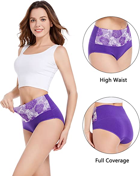 Cotton high waist, thin abdomen, hygroscopic antibacterial underwear