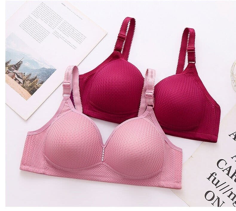 🔥Plus Size Bra Women Underwear Wire Free Comfort Soft Breathable🔥