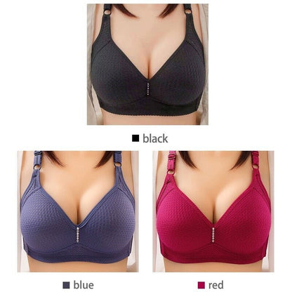 🔥Plus Size Bra Women Underwear Wire Free Comfort Soft Breathable🔥