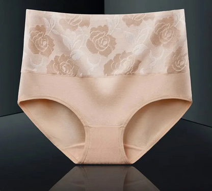 Cotton high waist, thin abdomen, hygroscopic antibacterial underwear