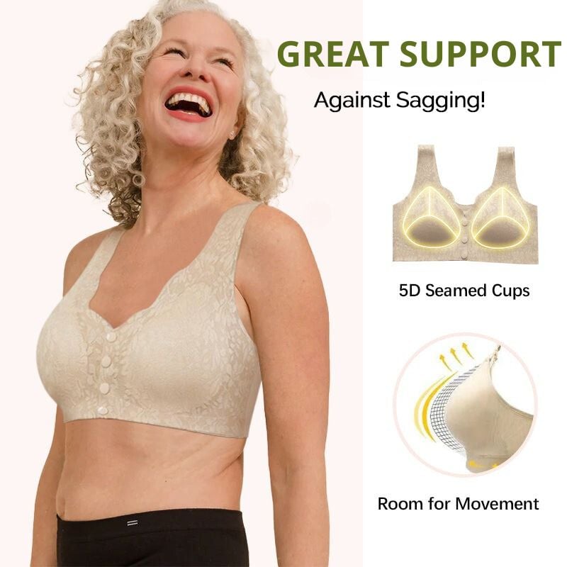 ✨🔥– Plus Size Zero Feel Lace Full Coverage Front Closure Bra